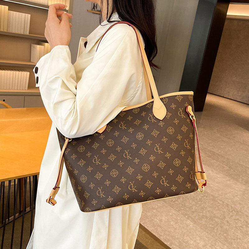 Новые модные женские сумки 2025 года, винтажные сумки-тоут с принтом, высококачественные универсальные сумки, портативные сумки на плечо большой вместимости, сумки для отдыха на открытом воздухе, сумки для поездок на работу и покупок