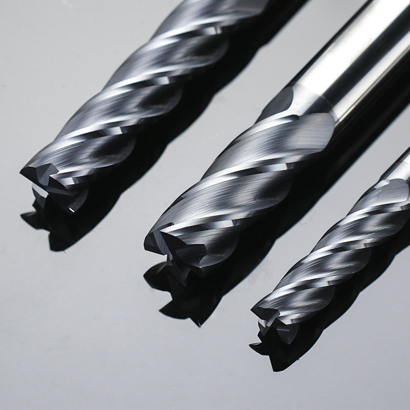 XCAN 밀링 커터 4 플루트 밀링 커터 라우터 비트 3-12mm HRC 50 카바이드 엔드 밀 TiALN 코팅 CNC 기계 밀링 도구