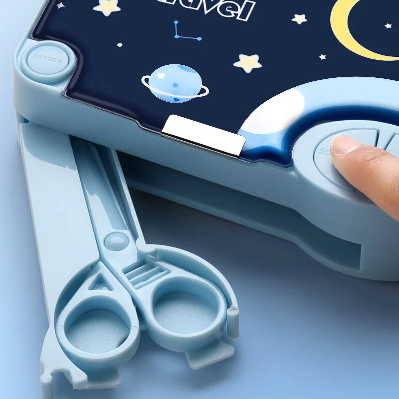 Kreative Multifunktionale Doppel-schicht Schreibwaren Box Junge Passwort Lock Bleistift Fall Große Kapazität Kinder Grundschüler