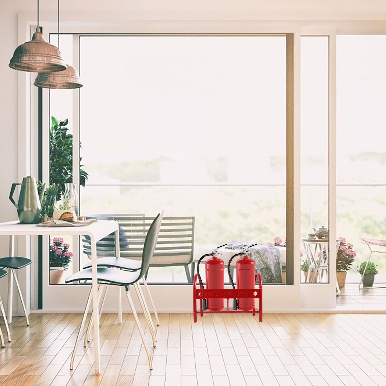 Feuerlöscher-Basis für 3–5 kg Pulver, stabile Kunststoff-Montage, schnelle Montage, Bodenständer für den Heimgebrauch, Fluchtleiter