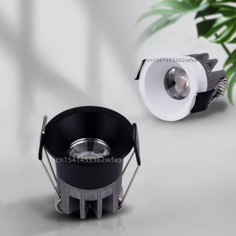 Mini luz empotrable LED regulable 3W5W7W10W, foco de luz de techo antideslumbrante, bombilla empotrable COB en dormitorio, cocina, gabinete de vino