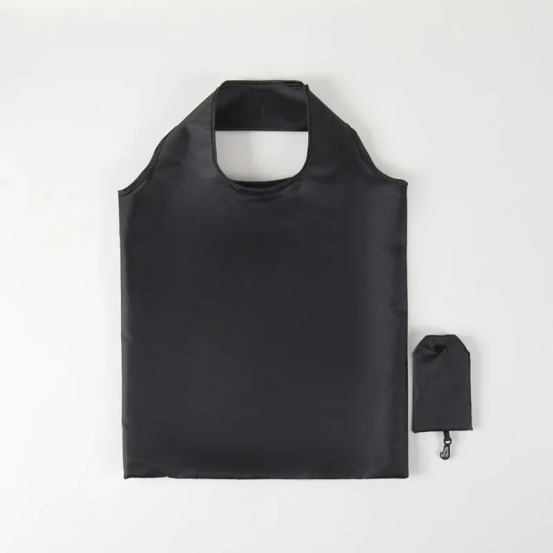 En el caso de las bolsas de compras ecológicas, plegables y reutilizables de color sólido para mujeres para comestibles de viaje de poliéster