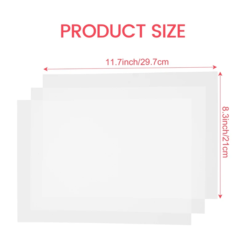 DTF 전사 필름 100 Sheets-A4 PET 열전사 용지, DIY 티셔츠, 양말, 가방, 8.3 인치 X 11.7 인치
