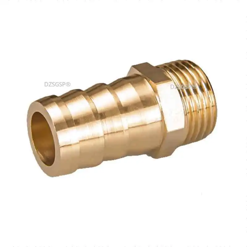 ท่อทองเหลือง 4 มม.6 มม.8 มม.10 มม.12 มม.19 มม.ท่อ Barb หาง 1/8 "1/4" 1/2 "3/8" BSP ตัวเชื่อมต่อชาย Joint ทองแดง Coupler Adapter