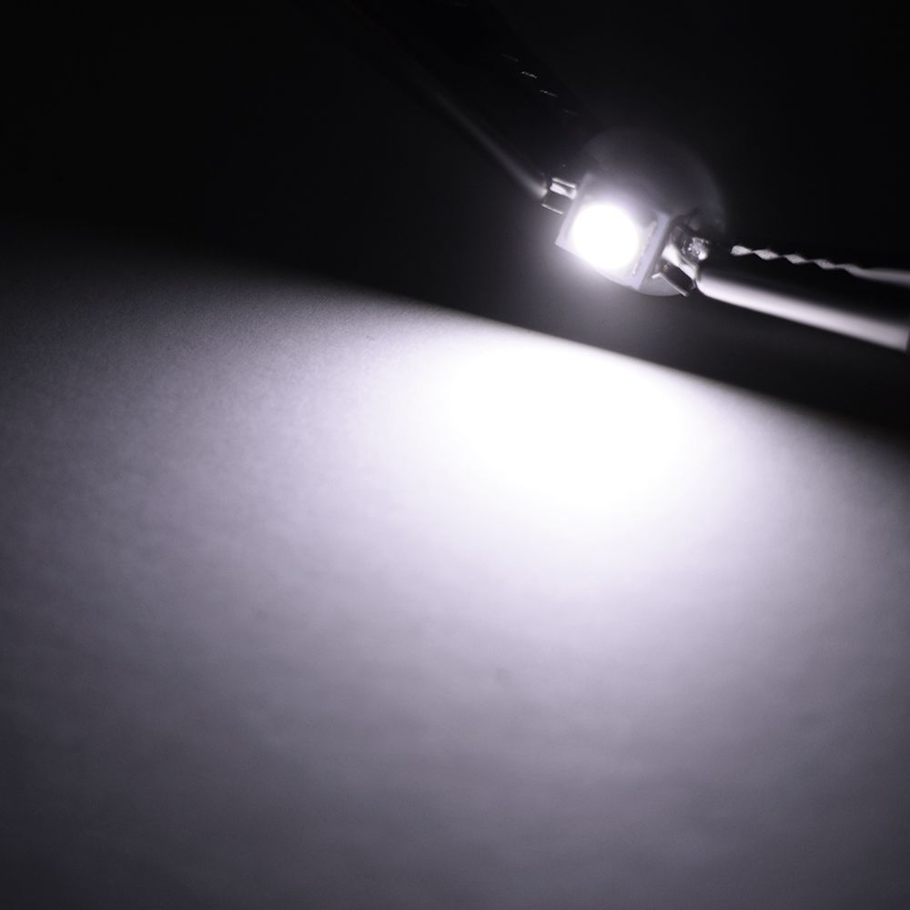 10ชิ้นไฟรถยนต์5050มาตรวัดไฟ LED แสดงสถานะหลอดไฟแผงวงจรไฟภายในแผงหน้าปัด T5 B8.5D 1smd อุปกรณ์เสริมรถยนต์5สี