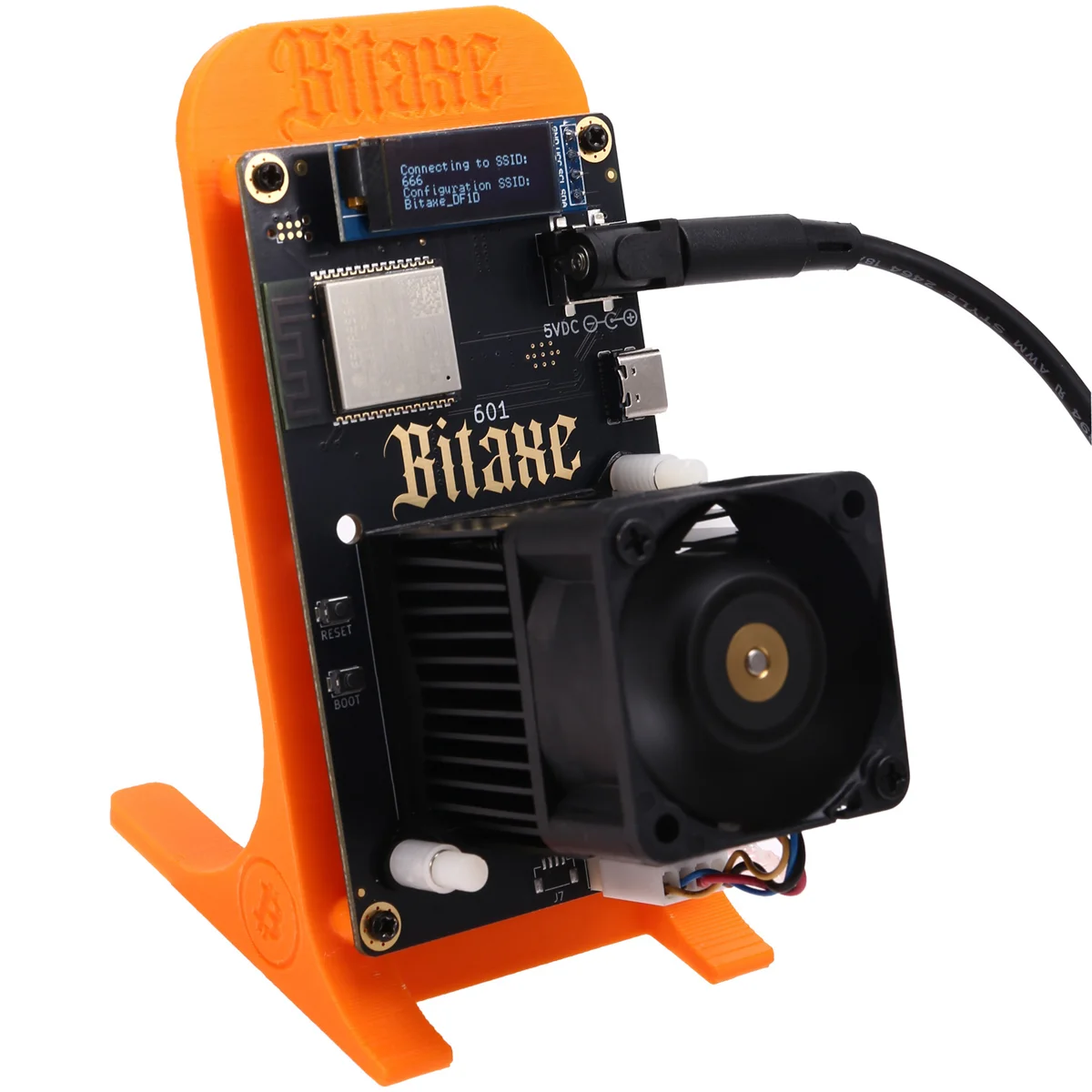 BABQ Bitaxe Gamma 601 Solo Miner 1.2TH/S BM1370 Asic Chip 18W de Antminer S21 Pro Bitcoin BTC Miner con soporte enchufe de la UE