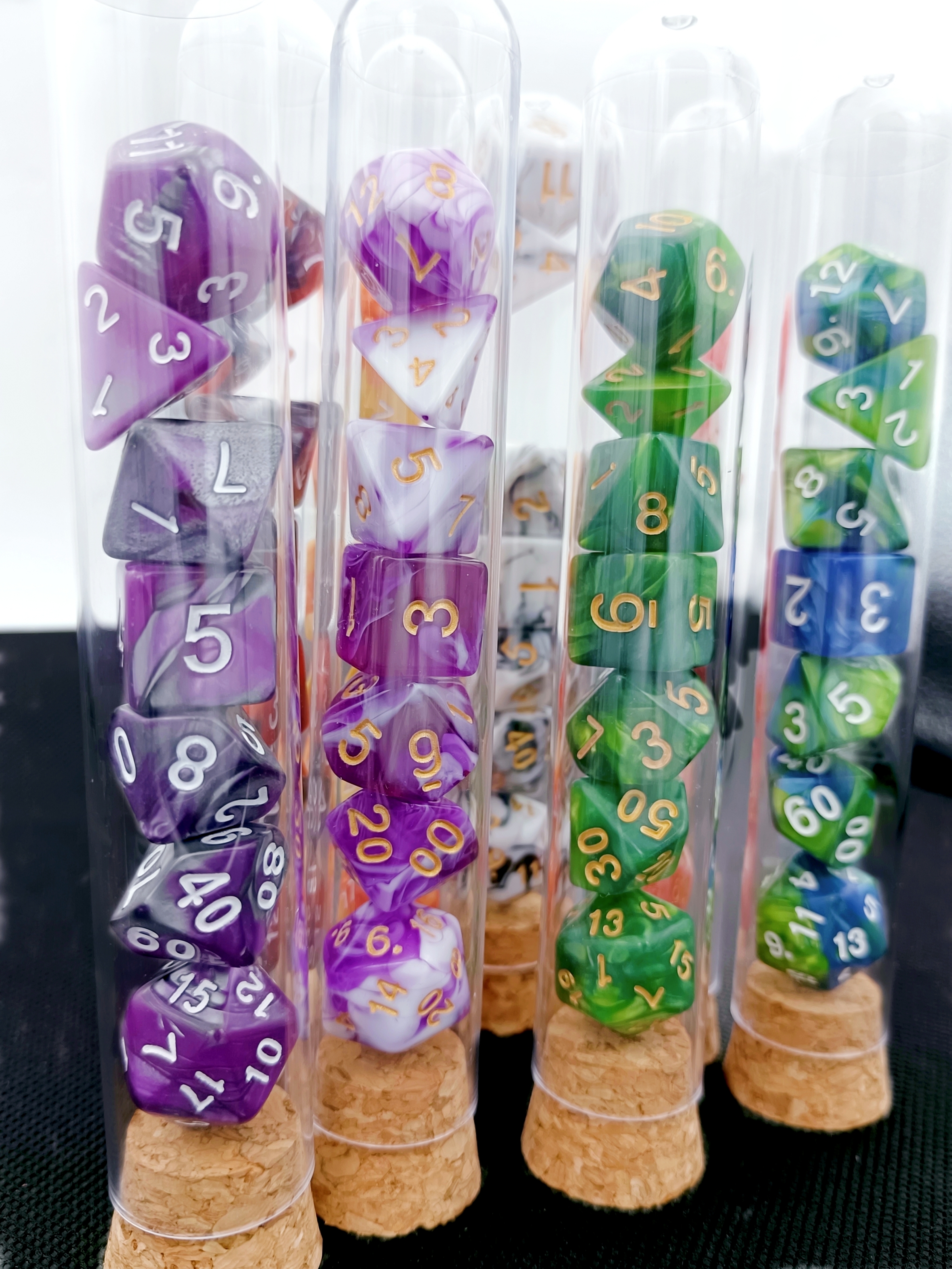 7 Teile/satz DND Mythologie Polyedrische D & D COC Würfel Set RPG Fantasy Trank Flasche |   Dungeons and Dragons Würfelset für Tischspiele
