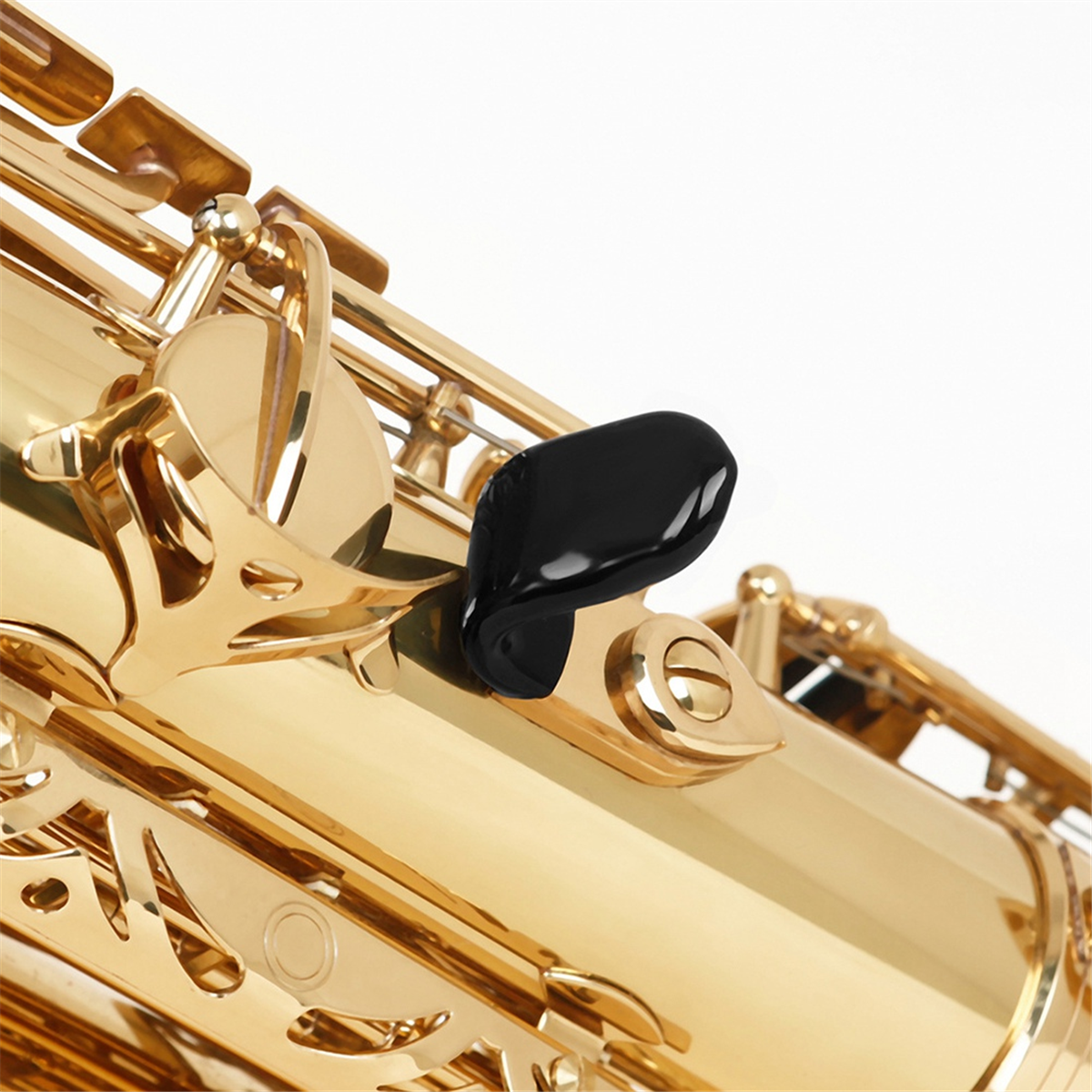 A71p 7 pçs saxofone polegar, sax alto polegar almofada saxofone silicone dedo resto almofada para soprano alto tenor sax preto