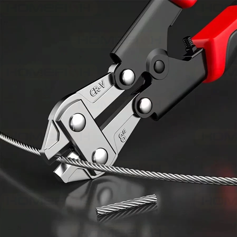 1pc Mini Bolt Cutter, Made Of Chrome-Vanadium Alloy Steel, Fast And Sharp, Labor-Saving Operation, Used To Cut Wire, Bar Steel,