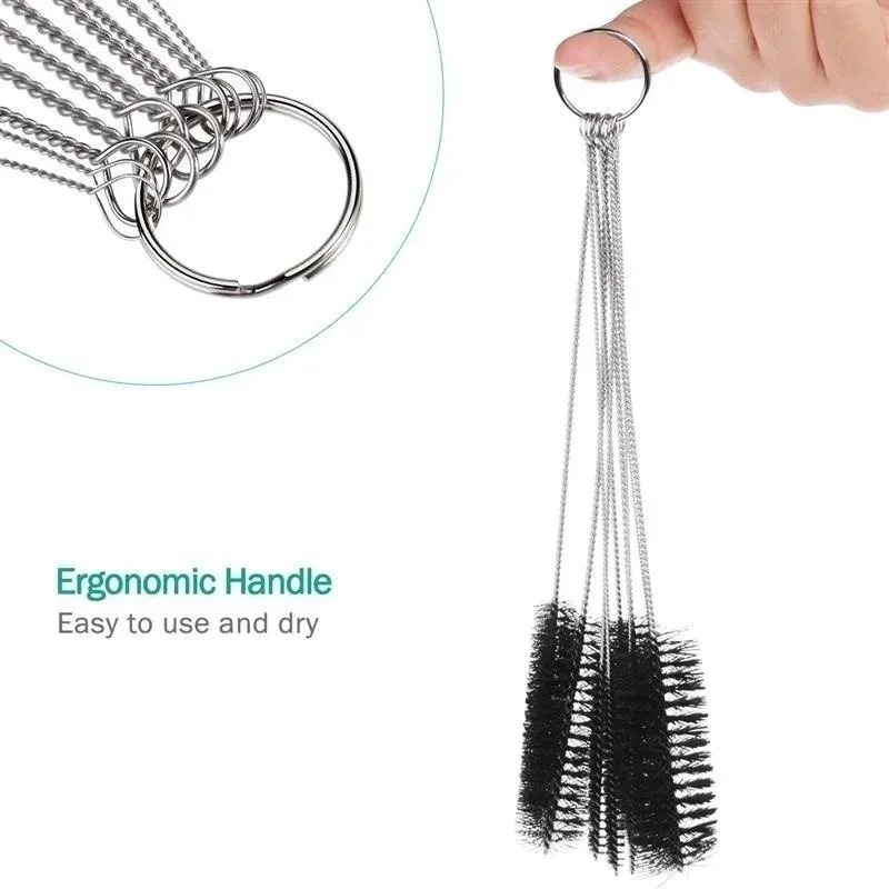 Multifunctional portable cleaning brush stainless steel gap cleaning tool. Household glass cleaning set.