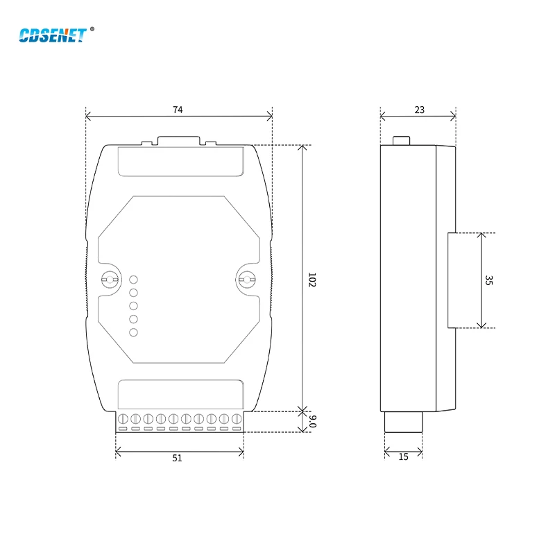 CAN zu RS485 RS232 RS422 CANBUS Serieller Protokollkonverter 2-Wege transparente Datenübertragung CDSENET ECAN-401S CAN 2.0 Modbus