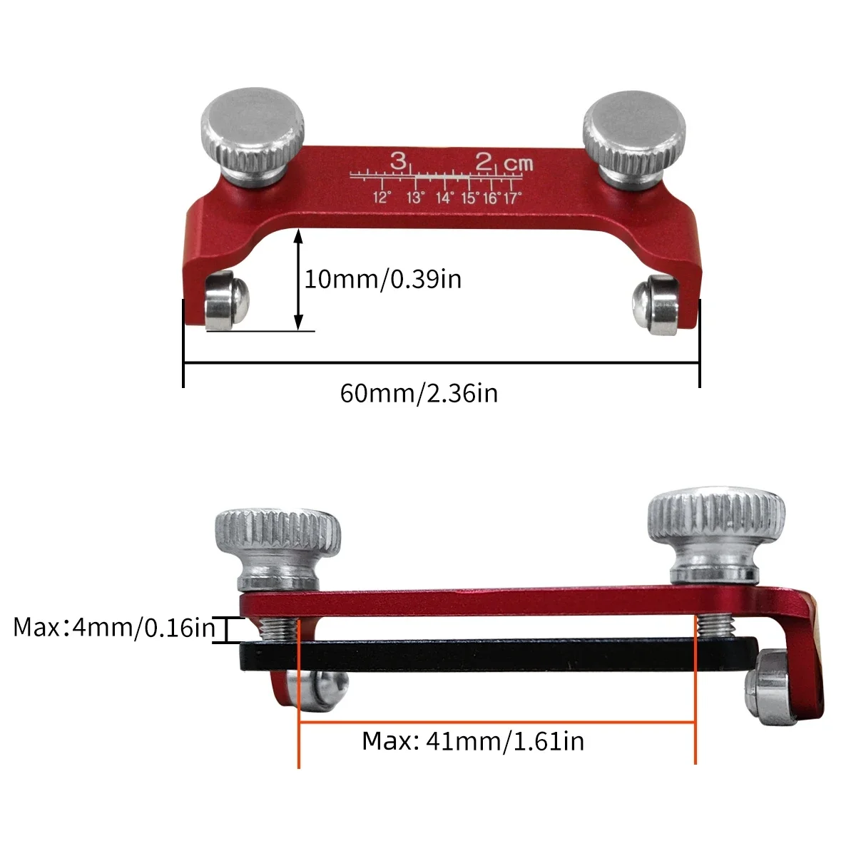 Chisel Sharpener, Fixed Angle Sharpener Made Of Aluminum, Fixed Angle Knife Chisel Sharpener Rack Guide Rail With Angle Scale