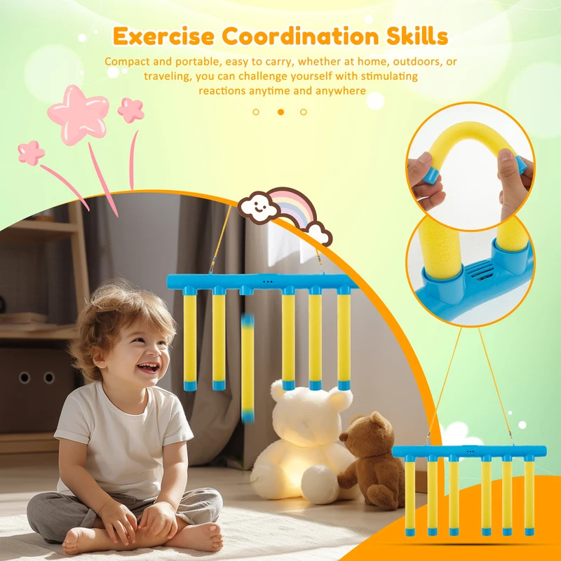 Reaction Reflex Challenge Game Catching Falling Sticks Hand Eye Coordination Skill Game for Adults Kids Family Party