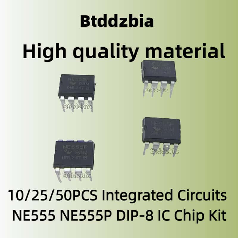 10/25/50PCS Integrierte Schaltkreise NE555 NE555P DIP-8 IC Chip Kit