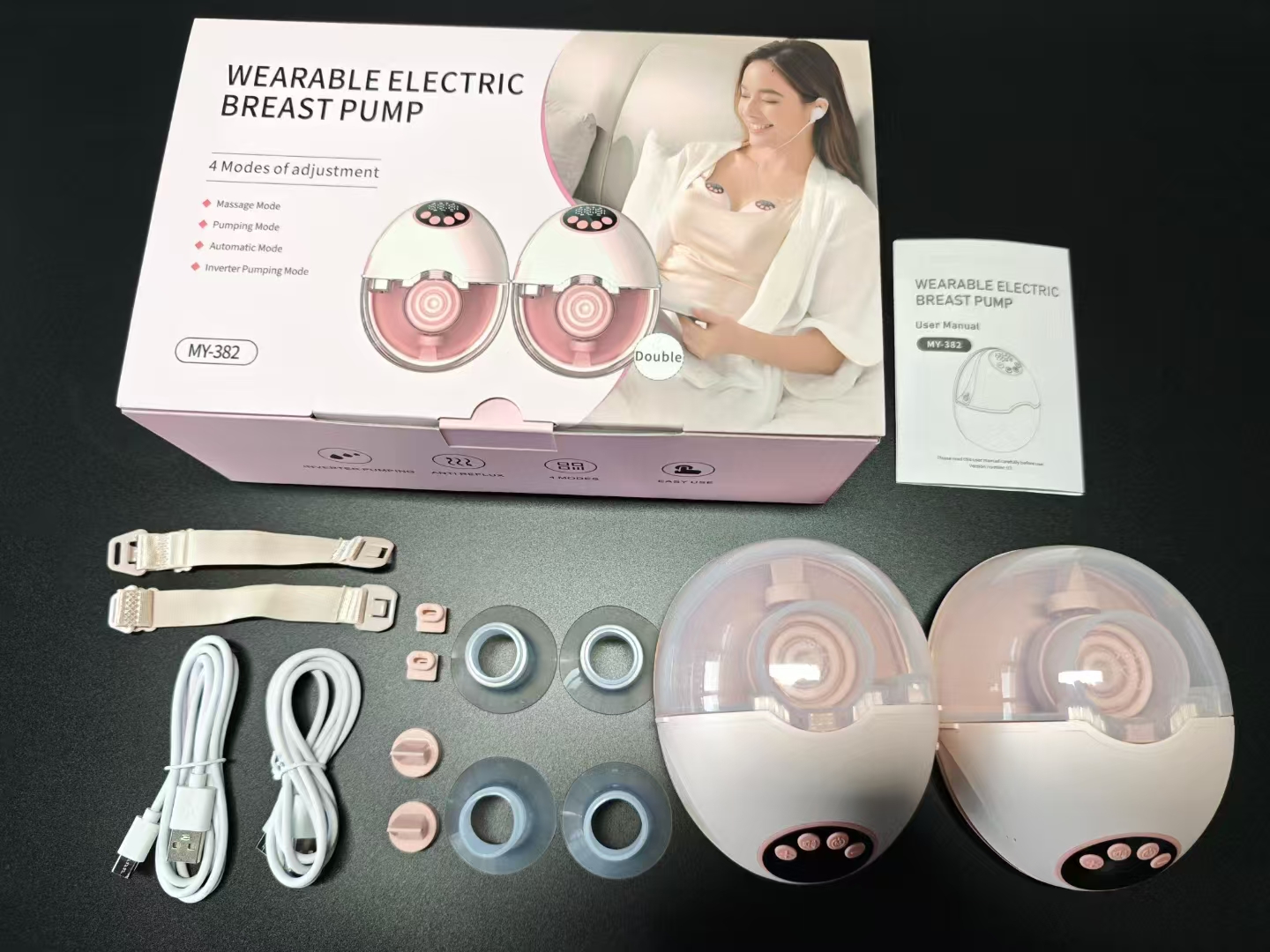 Freihändige tragbare Milchpumpe – elektrisch, BPA-frei, mit Heizung und UV-Sterilisator |   Option für drahtlose Upgrade