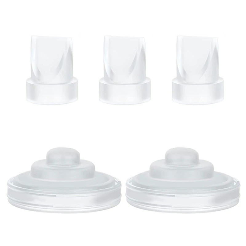 Juego de insertos de brida de silicona, válvulas de silicona con diafragma, esencial para mantenimiento de extractor de leche, instalación Simple, 2 unids/set