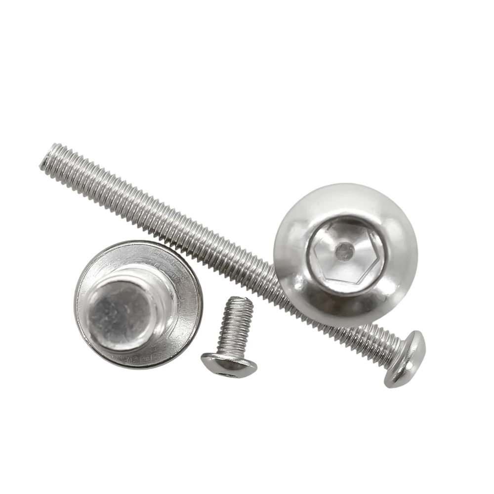 Tornillo hexagonal de acero inoxidable 304, pernos Allen con casquillo hexagonal ISO7380, tornillos roscados de máquina de Metal M2 M2.5 M3 M4 M5 M6 M8 M10 M12