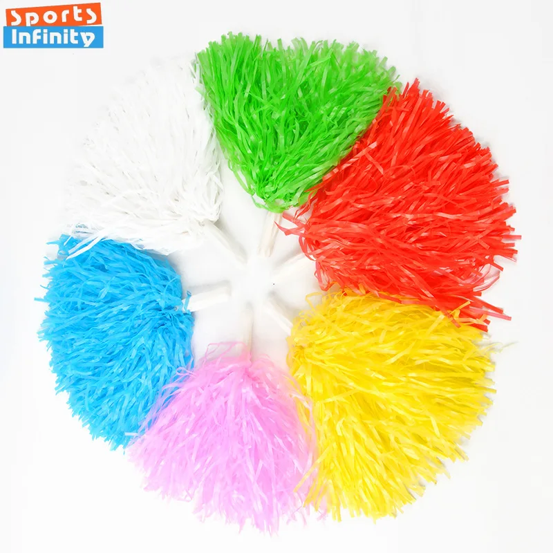 Cheerleading-Pompons mit Griff, Cheer-Bälle, Gold, Gelb, Rosa, Rot, Grün, Blau für Handtanz, Damen, Mädchen, Kinder, Pompons, Zubehör