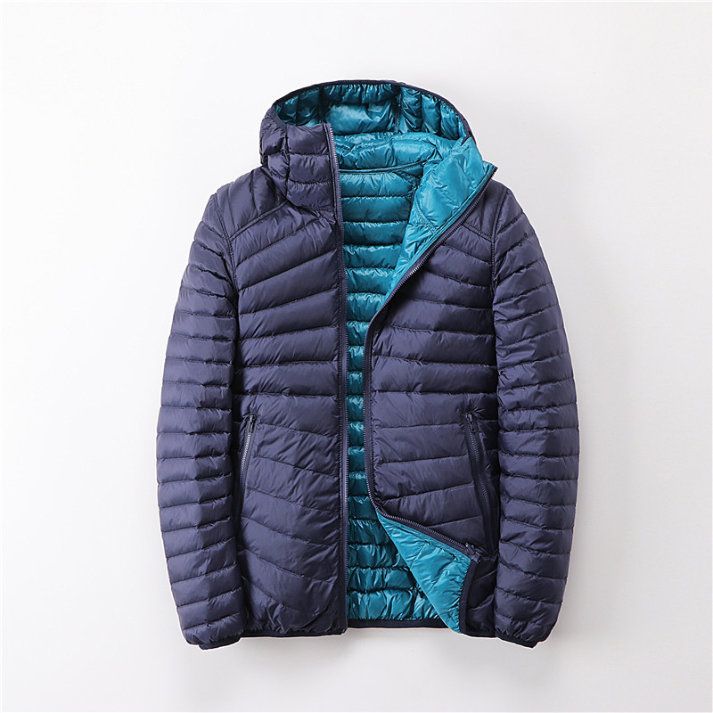 2 em 1 jaquetas ultra leves mulheres ambos os lados usam 90% casacos de pato senhora impermeável portátil puffer jaqueta outerwear JK-869