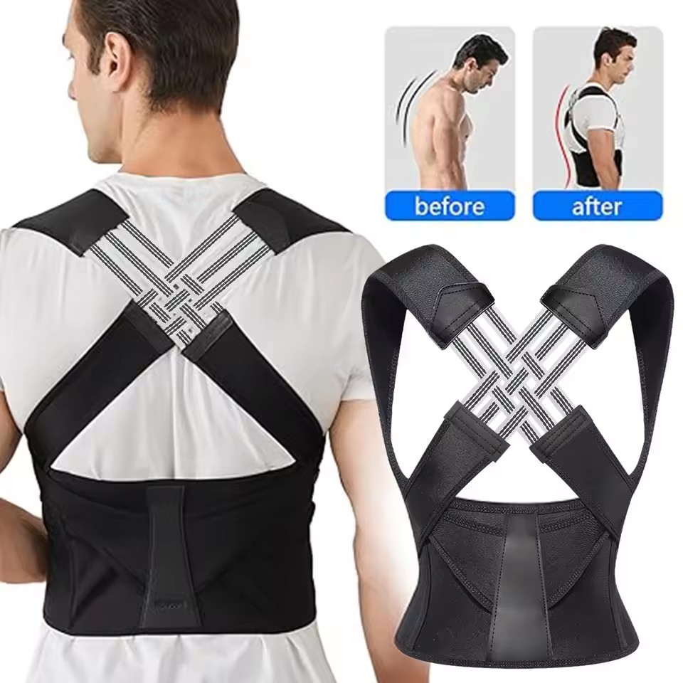 Back Brace Posture Corrector for Women and Men, Shoulder Straightener Adjustable Full Back Support Upper and Lower