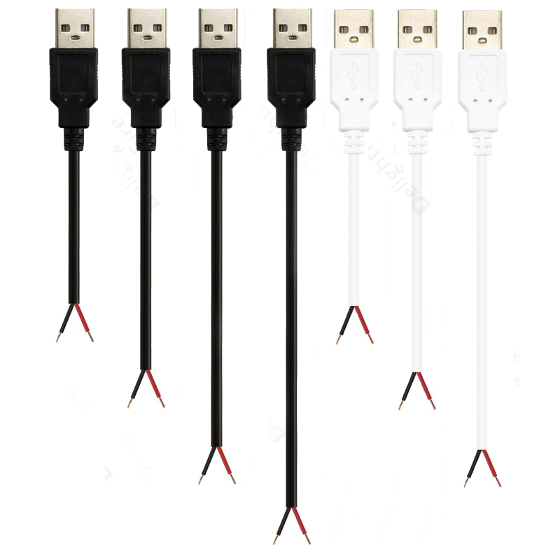 USB-кабель с косичками, мужской и женский полосатый кабель питания, сменный разъем 12 В для USB-светодиодной ленты, замена ремонта, вентиляторы, динамик