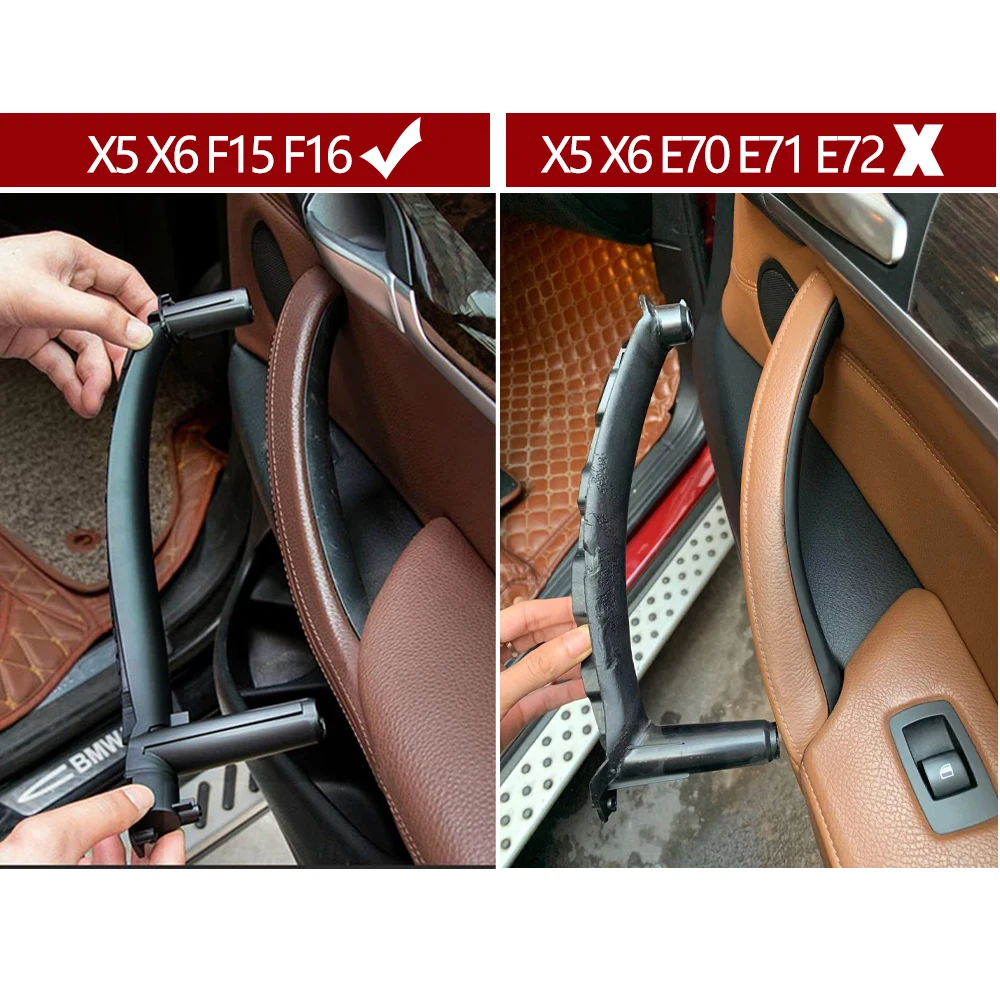 LHD RHD Nâng Cấp Nội Thất Cửa Hành Khách Tay Cầm Bên Trong Viền Thay Thế Cho Xe BMW X5 X6 F15 F16 2014-2018