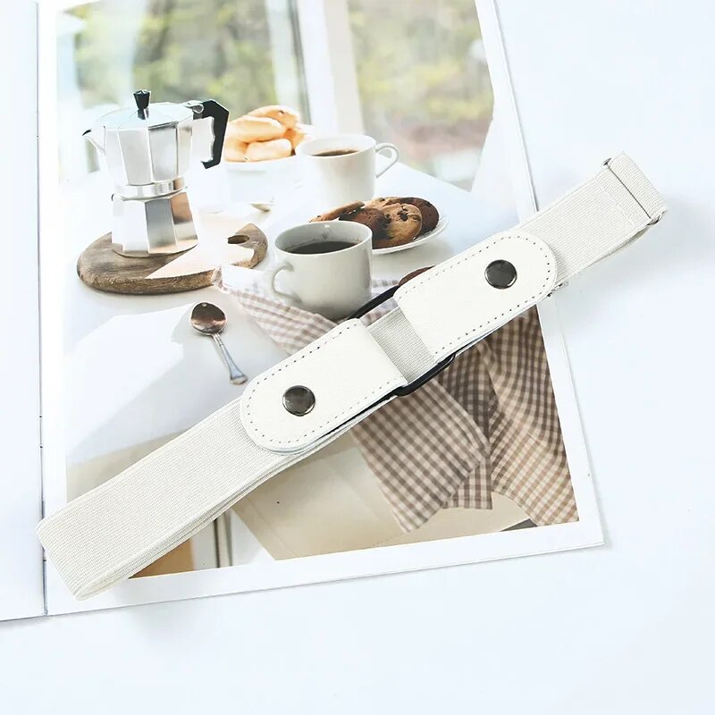 Nouvelle bande de taille élastique extensible réglable ceinture Invisible ceintures sans boucle pour femmes hommes Jean pantalon robe sans boucle facile à porter