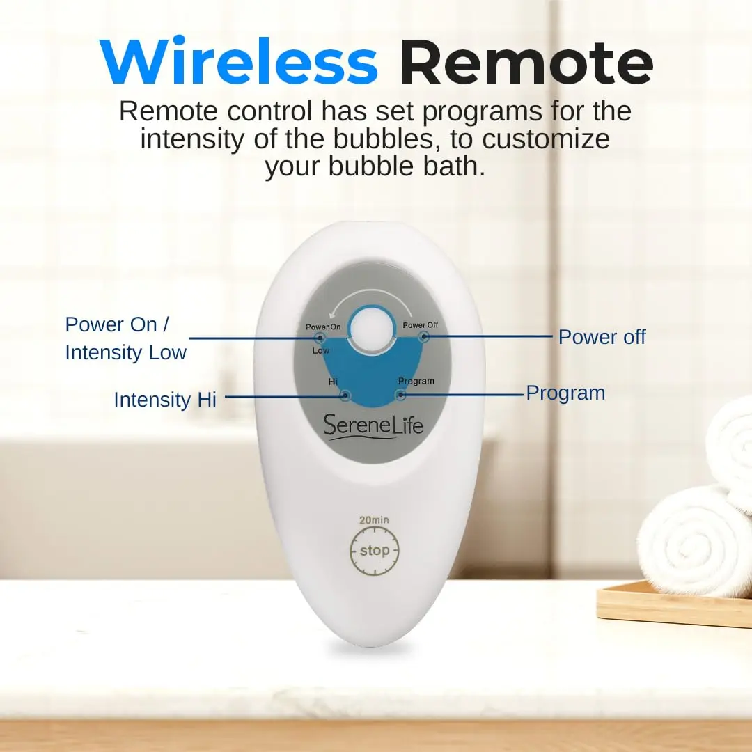 Portable Spa Bubble Bath Massager - Thermal Spa Waterproof Non-slip Mat with Suction Cup Bottom, Motorized Air Pump