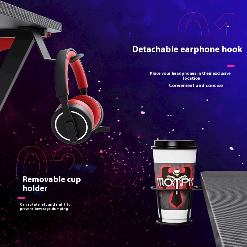 2025Hot L 모양의 책상 코너 게임 책상 컴퓨터 책상, 가정 및 직장에서 공부하고 일할 수 있는 대형 데스크탑 포함