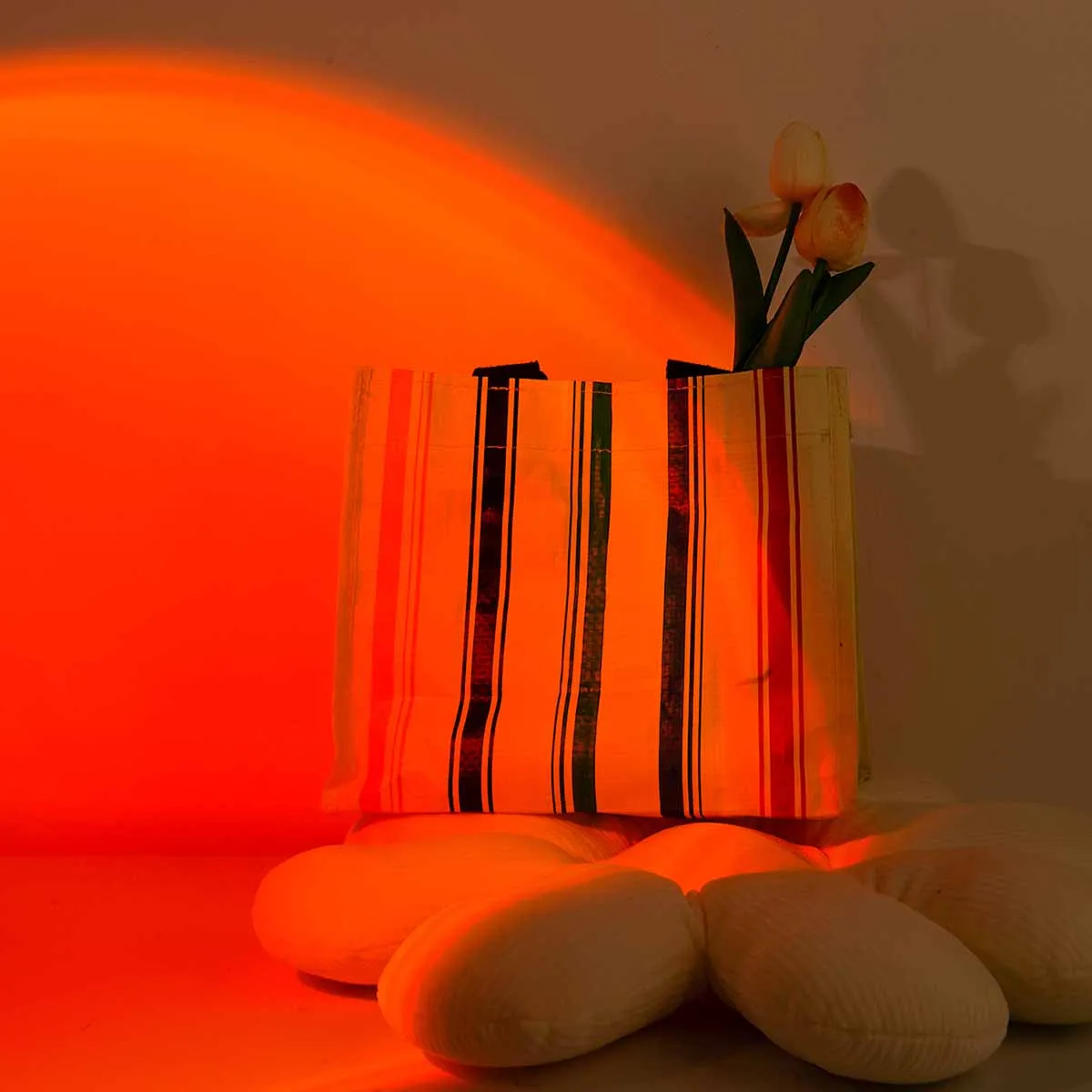 Luz de projeção de pôr do sol com controle remoto, luz noturna ambiente de 16 cores, decoração de quarto, fundo de parede, adereços de fotografia