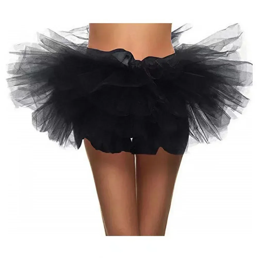 Sexy volwassen dames halve rok 5-lagen tule gezwollen rok ballet kort feest nachtclub minirok prestatie evenement kostuum