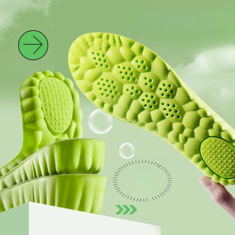 1Pair Height Increase Insoles Breathable Anti-Odor Insole Shock Absorbing Shoe Sole Soft Comfortable Sports Insole  Air Insole