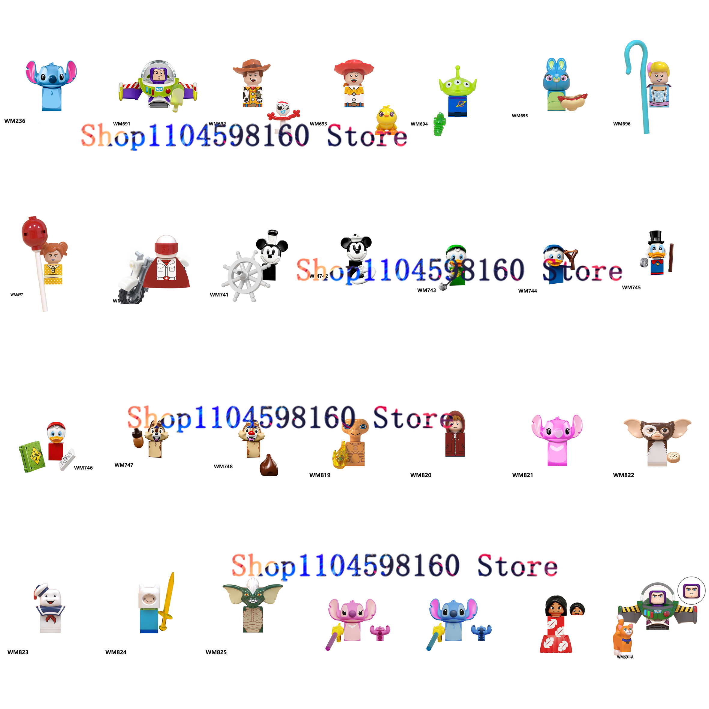 WM6049 WM6060 WM6066 KDL839 WM236 K2254 Anime Cartoon TV Ziegel Spielzeug Puppen Filme Bausteine Kind Sammeln Spielzeug Geburtstag Geschenke