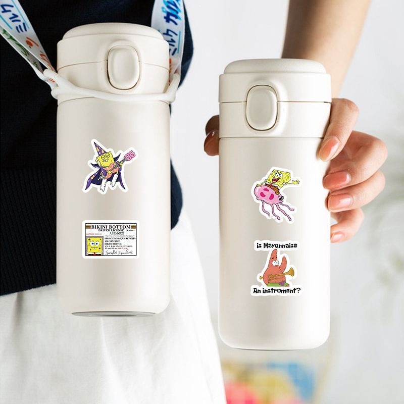 100 個かわいい漫画スポンジボブスクエアパンツパトリックスター携帯電話ケース荷物ギターカップ DIY ステッカー装飾卸売