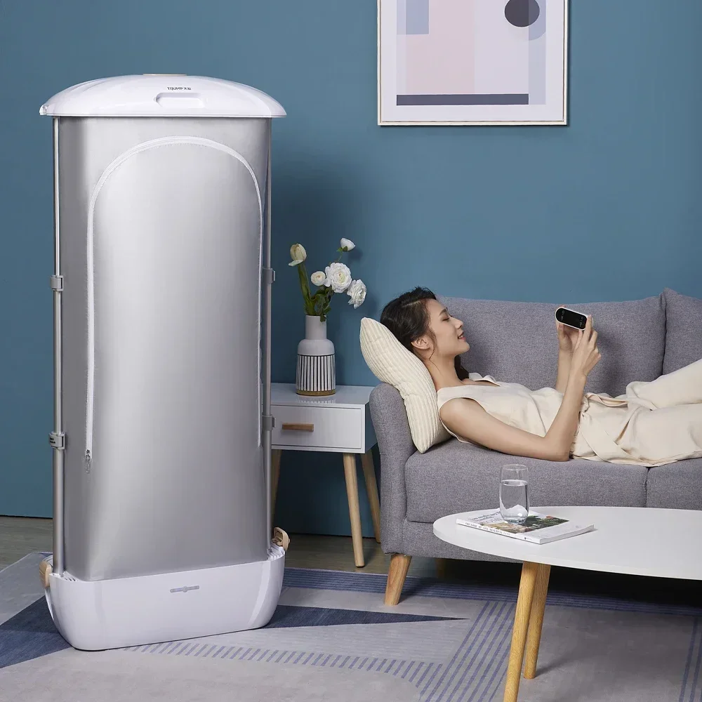 2025New doméstico dobrável automático móvel remoção de rugas dobrável portátil uv vapor máquina secadora de roupas elétrica