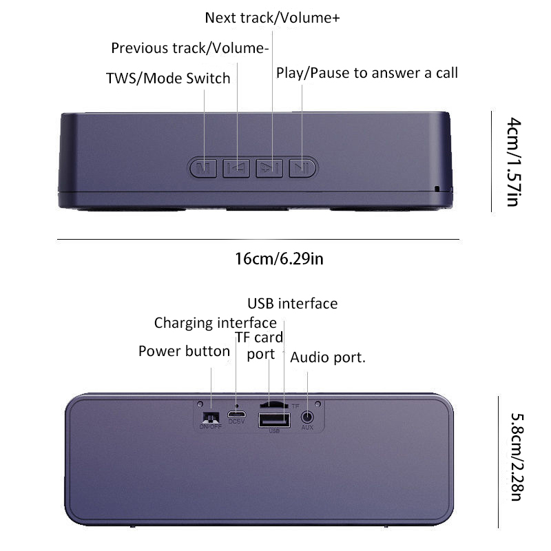 S18 Draadloze creatieve Bluetooth slimme luidspreker Mobiele telefoon Audio Computer Subwoofer Outdoor Handige radio