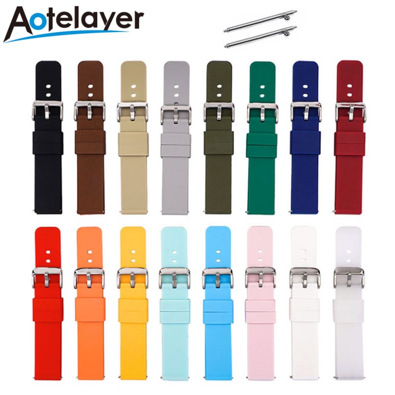 14 ミリメートル 16 ミリメートル 18 ミリメートル 19 ミリメートル 20 ミリメートル 21 ミリメートル 22 ミリメートル 24 ミリメートルクイックリリースソフトシリコン時計バンドユニバーサルゴム防水ブレスレット交換