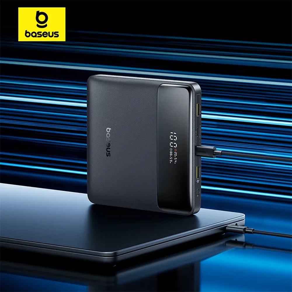 Baseus 100 Вт Power Bank емкостью 20000 мАч PD Быстрая зарядка Зарядное устройство Powerbank для ноутбуков MacBook iPhone Samsung Xiaomi