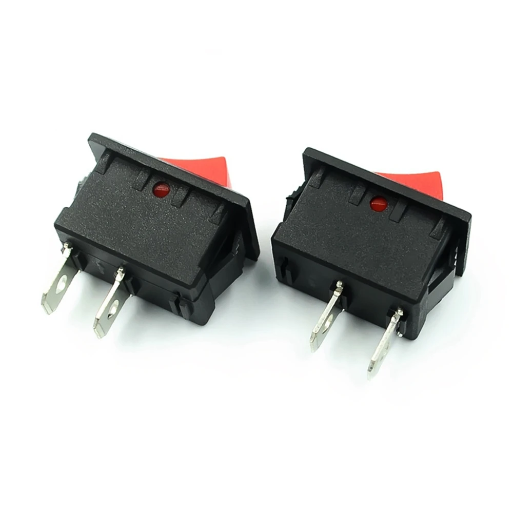 5PCS On-Off KCD11 2Pin 2P Black Car Rocker Switch 3A 250V 6A 125V AC Button KCD1-11 10X15 10X15 KCD117