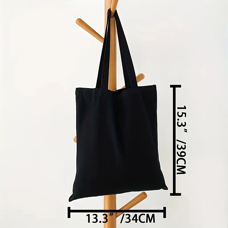 Bolso de compras de gran capacidad de lona de Color sólido Simple informal bolso de compras