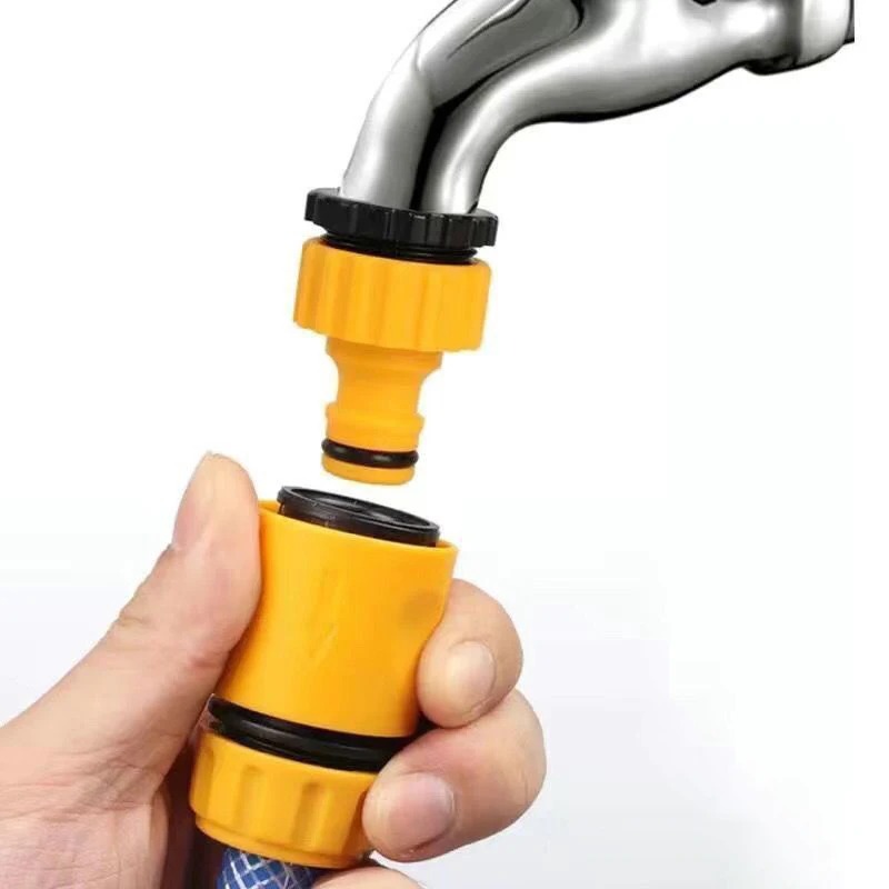 ชุดข้อต่อสายยางแบบเร็ว 6 ชิ้น ทำจากพลาสติก ABS ขนาด 1/2 นิ้ว แบบสองหัวตัวผู้ สำหรับต่อสายยางและท่อ