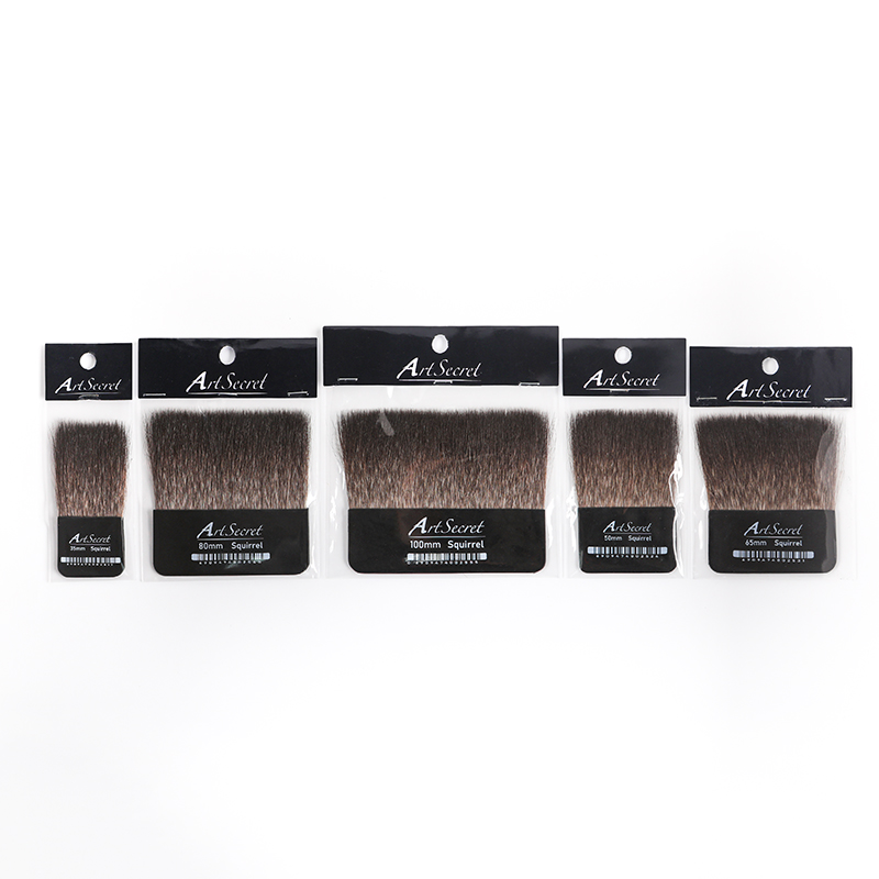 Artsecret リス毛フラットパドルアートペイントブラシ アクリルオイルワニス水彩絵の具用 1.38インチ、1.97インチ、2.56インチ、3.15インチ、3.94インチ