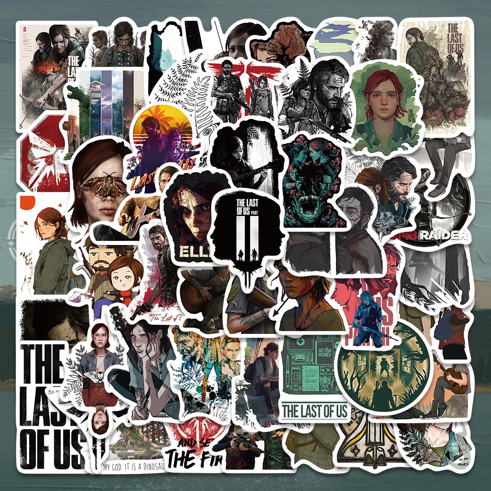 50 Uds juego The Last of US pegatinas geniales para motocicleta monopatín bicicleta portátil teléfono maleta coche regalo pegatina