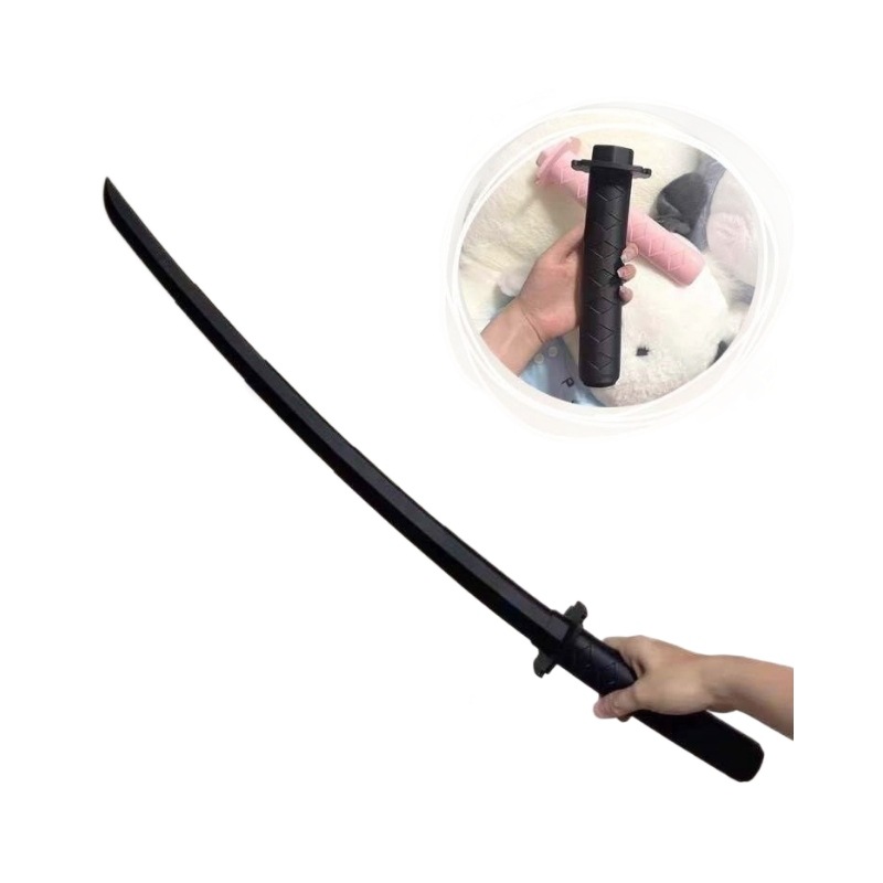 3/1 pçs faca de gravidade 3d katana extensível cos descompressão criativo retrátil 3d impresso brinquedos espada gravidade presentes para amigo