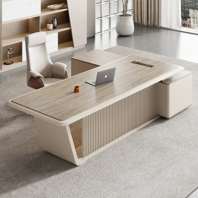 Escritorio de oficina Para conferencias en forma de L, escritorio elegante Para almacenamiento de juegos, Escritorio Para ordenador portátil, muebles de oficina