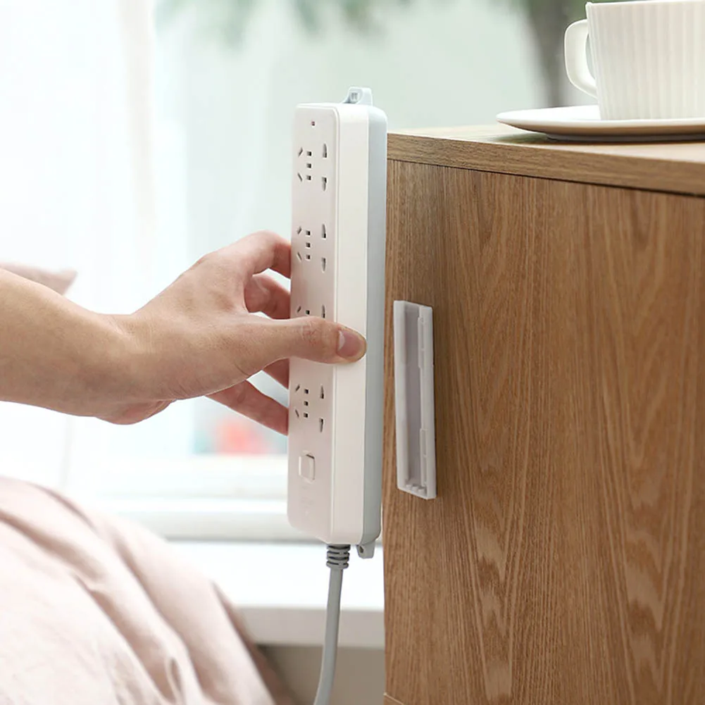 Ổ Cắm Giá Đỡ Người Tổ Chức Ổ Cắm Fixer Mạnh Traceless Tường Tự Dán Cáp Liền Mạch Điện Dây Cầm Giữ Dây