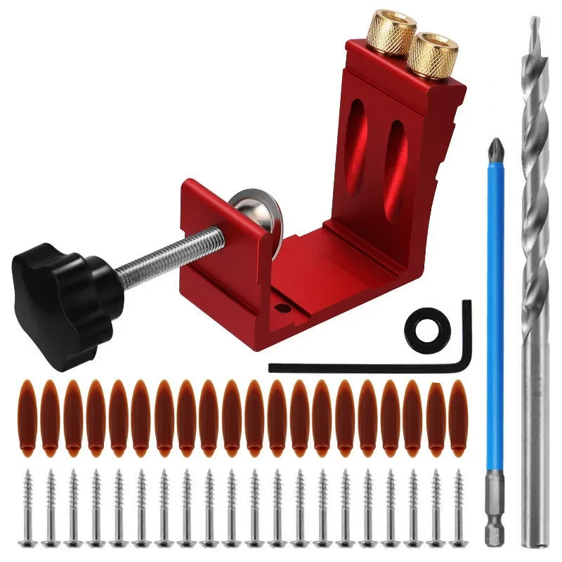 1 Set Pocket Hole Jig for Woodworking for Diagonal Precision Positioning Tool for Dowel Making Durable and Lightweight Design