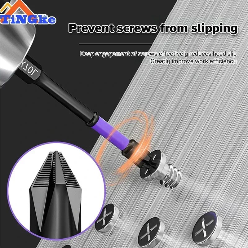 Anti-shock Strong Magnetic Screwdriver Bits D1 High Hardness Batch Head Non-slip Impact Driver Bit Sets for Power Drilling Tools