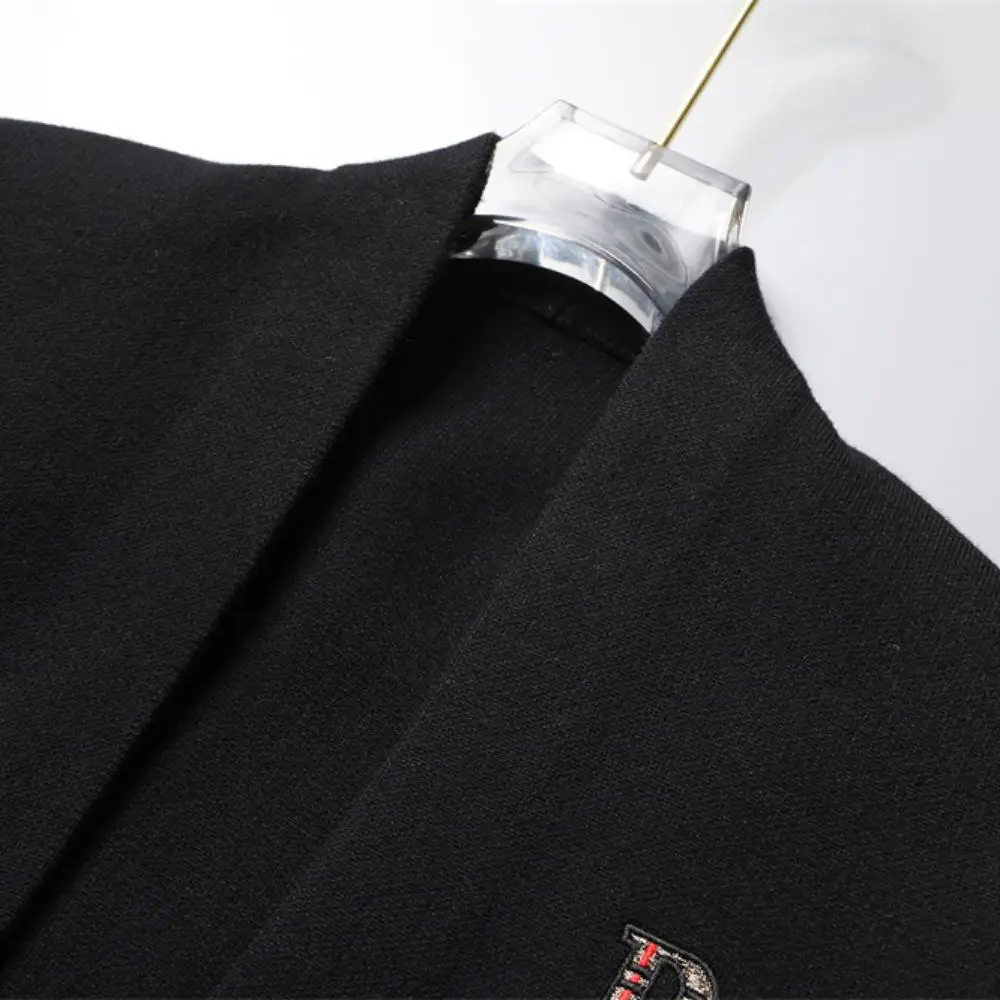 Cárdigan colorido empalmado de estilo británico para hombre, Chaqueta de punto, suéter informal versátil, abrigo, novedad de Otoño de 2023