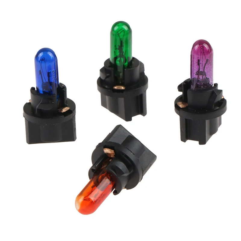 Luz LED T5 SMD para coche, diodo emisor de luz para automóvil, indicador de instrumentos, bombillas para salpicadero, lámpara indicadora Interior automática, 10 Uds.